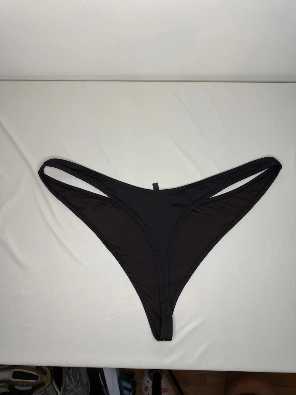 SKIMS Black Thong Bikini Bottom Onyx